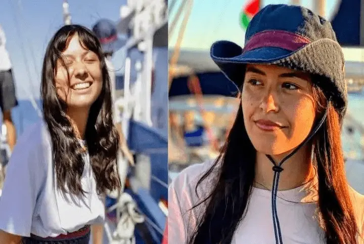 Activistas colombianas en barco rumbo a Gaza, antes de ser deportadas por Israel