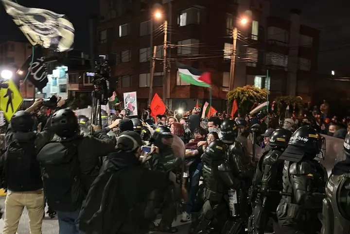 Marchas pro-Palestina inundan las calles de Bogotá y otras ciudades de Colombia